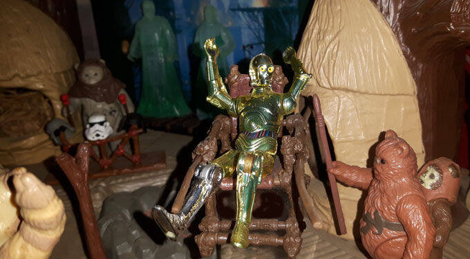 C-3PO Ewok Throne floating