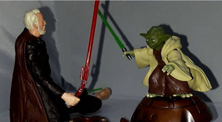 Count Dooku and Yoda Saga Series action figures