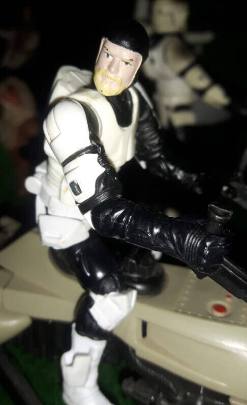 Nik Sant Figure Biker Scout Disguise on Speeder Bike