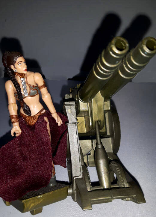Princess Leia Organa Figure Slave Outfit Vintage Collection with Sail Barge Cannon