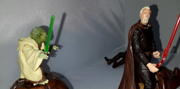 Yoda Jedi Master Dooku Hangar Duel Saga Series