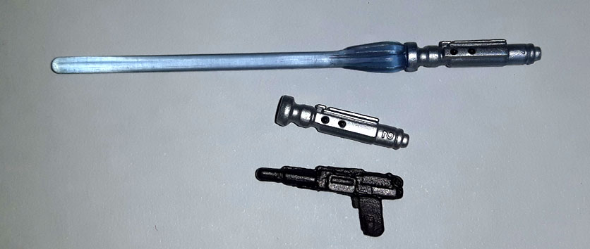 Han Solo (McQuarrie Concept) - Blaster, lightsaber hilt and lightsaber